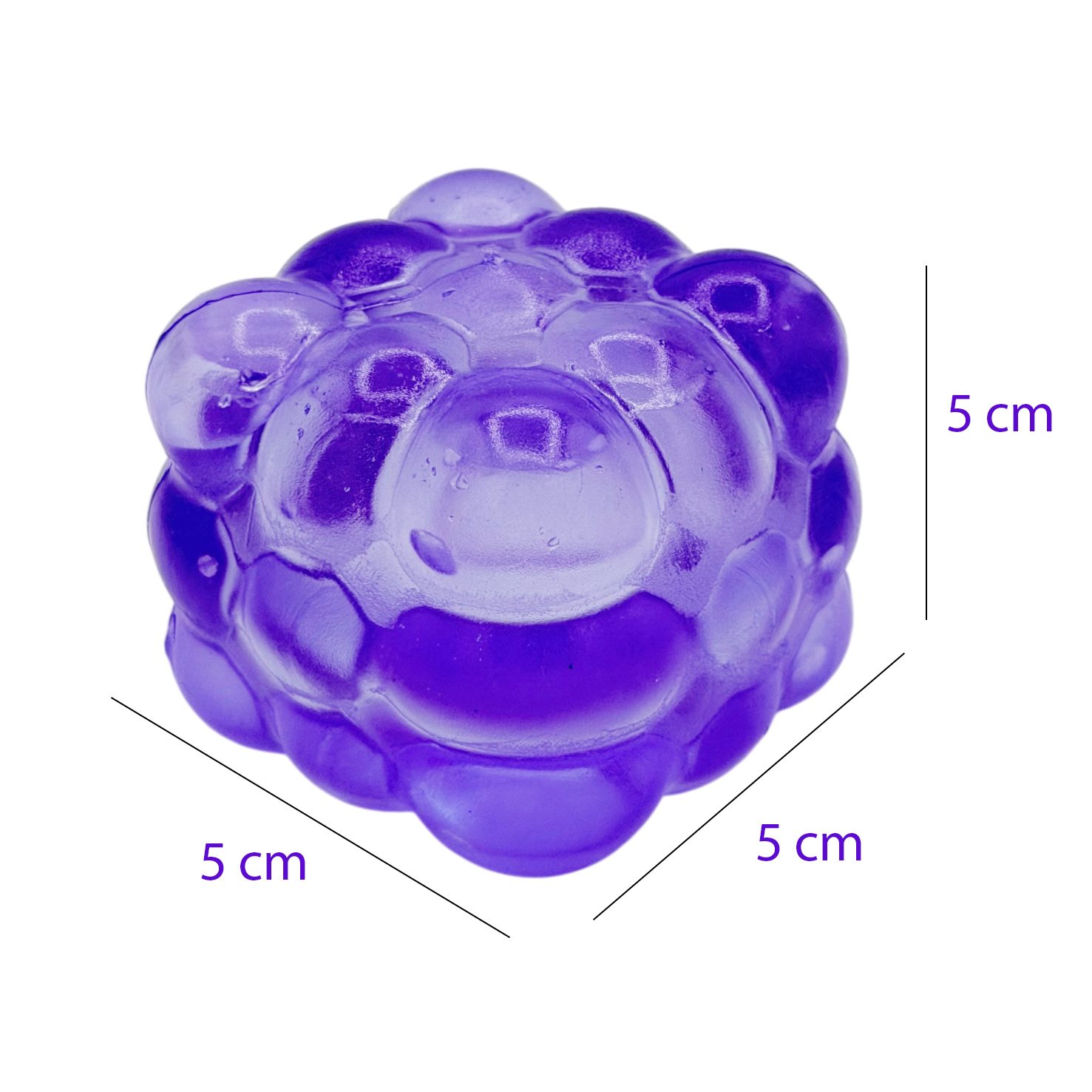 Jucarie Squishy tip Needoh in Forma de Cub, , Model Magic Bubble Cube 3D, Antistres Senzoriala Comprimabila cu Revenire, 5x5x5 cm, 125 g, Mov 2