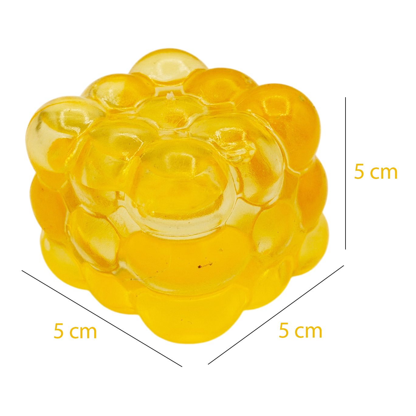Jucarie Squishy tip Needoh in Forma de Cub, , Model Magic Bubble Cube 3D, Antistres Senzoriala Comprimabila cu Revenire, 5x5x5 cm, 125 g, Portocaliu 2
