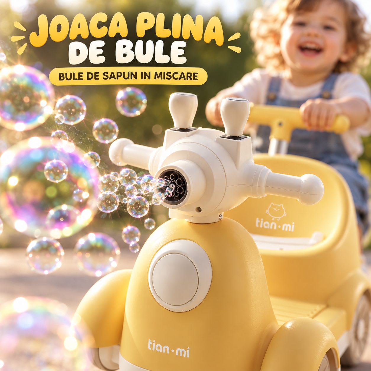 Mașinuță Flippy - detaliu funcții interactive