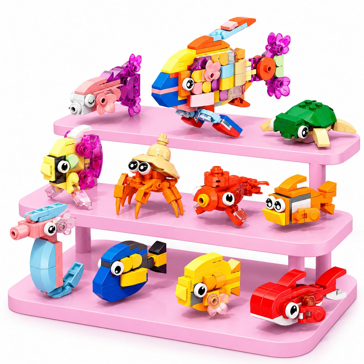 Set de Constructie, Flippy, Model Pesti 10 in 1, 305 Piese, 10 Modele, 6+, 12.7x4.6x8 cm, Multicolor