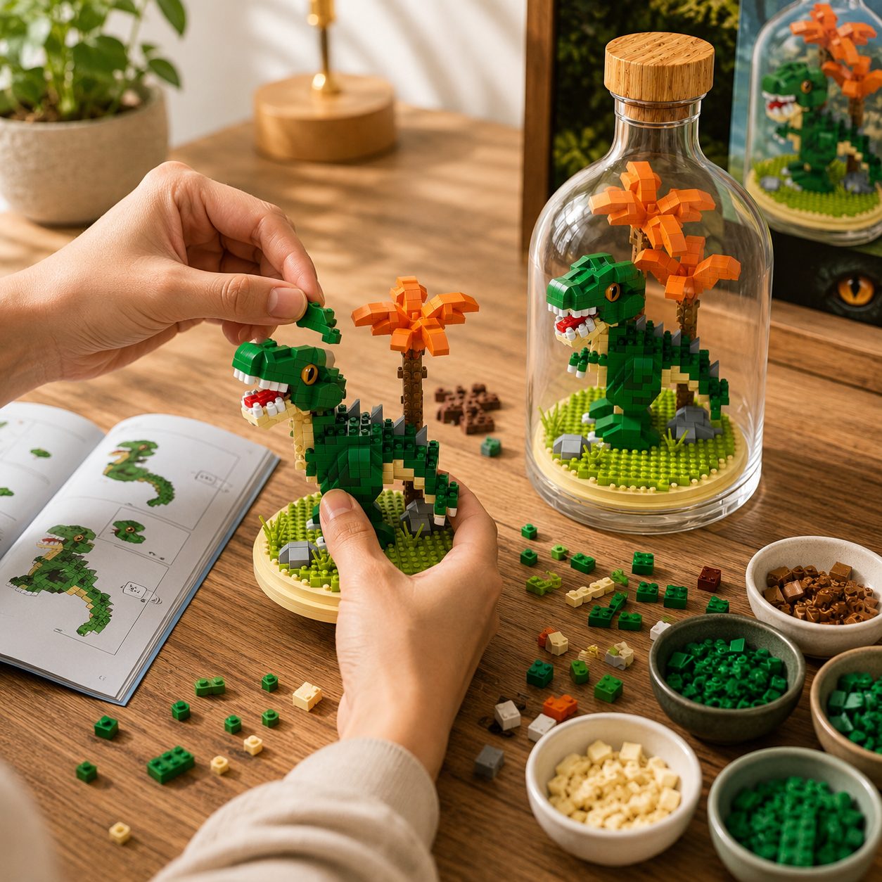 Set complet cu glob decorativ T-Rex Flippy