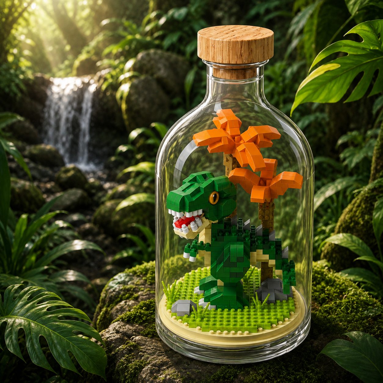 Vedere din unghi a setului de construit T-Rex