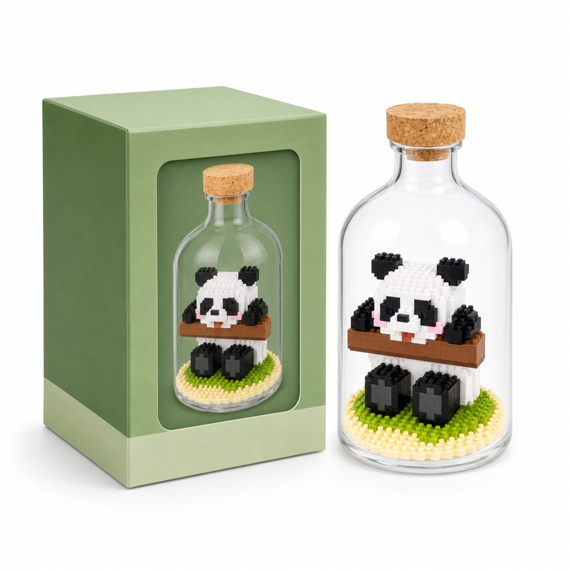 Set de Construit in Sticla, Flippy, din Plastic, +14 Ani, 10 x 19.6 cm, Model Panda 4, Multicolor