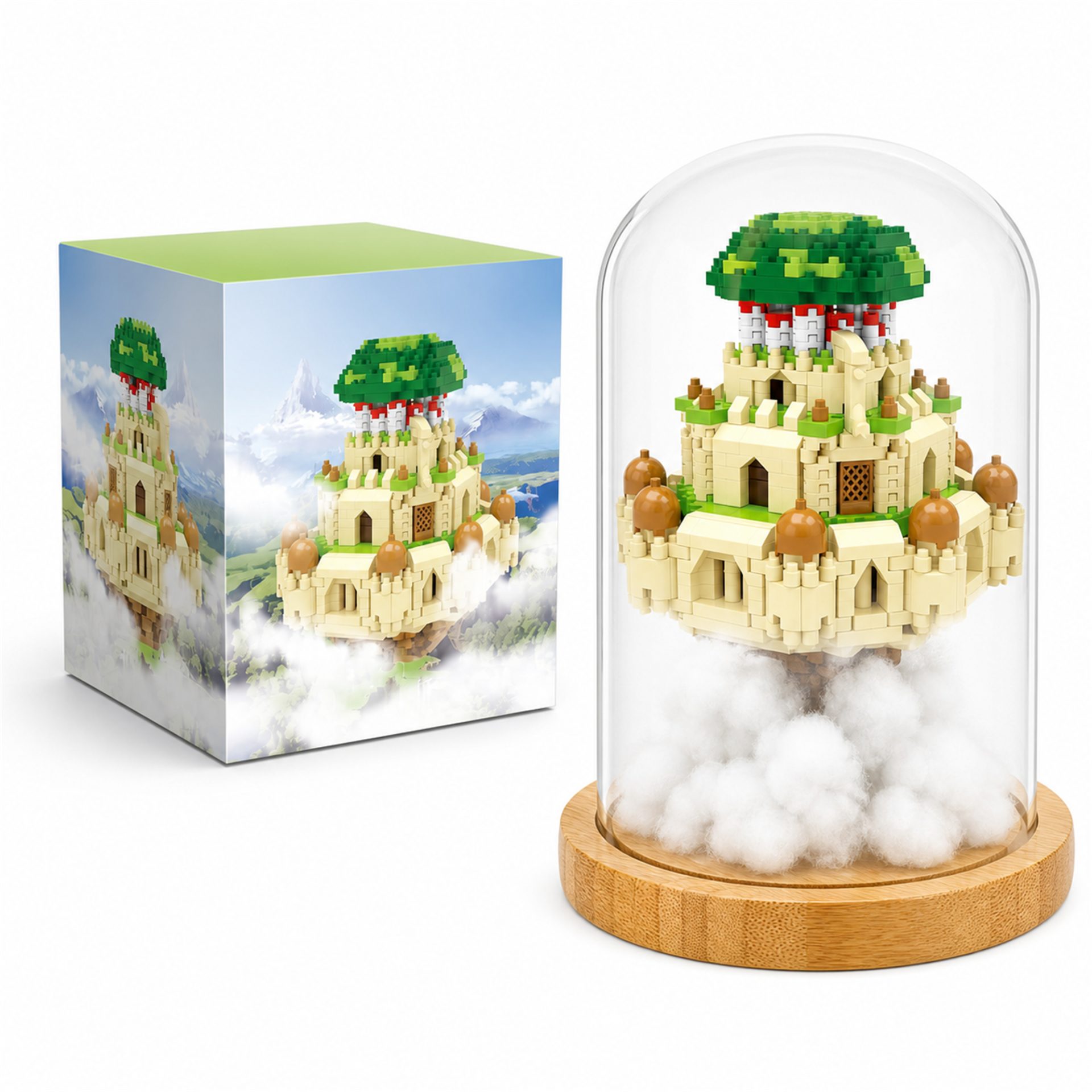 Set de Construit in Sticla, Flippy, Model 1, Jucarie Tip Blocuri din Plastic, Decoratiune DIY pentru Asamblare, Dimensiune 18.5 x 14.5 cm, Varsta 14 Ani+, Multicolor