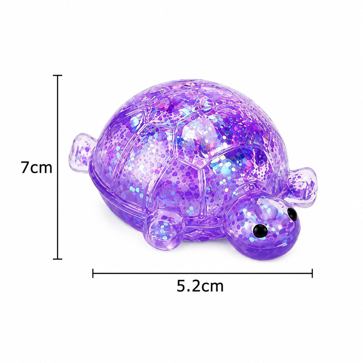Jucarie Antistres Squishy, , Model Testoasa cu Sclipici, Textura Moale, 7 x 5.2 cm, Model Aleatoriu 3