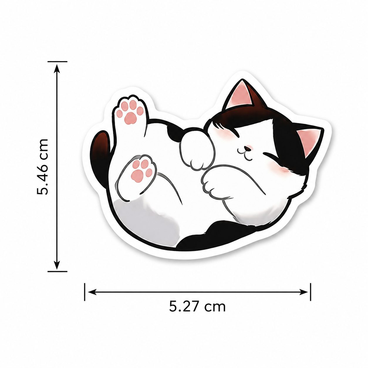 Set 50 Stickere Decorative, , Modele Pisici Cartoon Dragute, Impermeabile, Aproximativ 5.27 x 5.46 cm, Multicolor 5