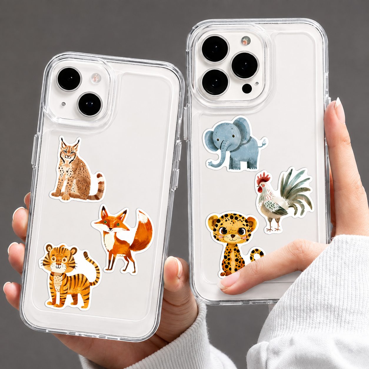 Set 50 Stickere Decorative, , Modele Animale Desenate, Impermeabile, pentru Laptop, Caiete, Chitara si Bagaje, Aproximativ 4.75 x 5.5 cm, Multicolor 5