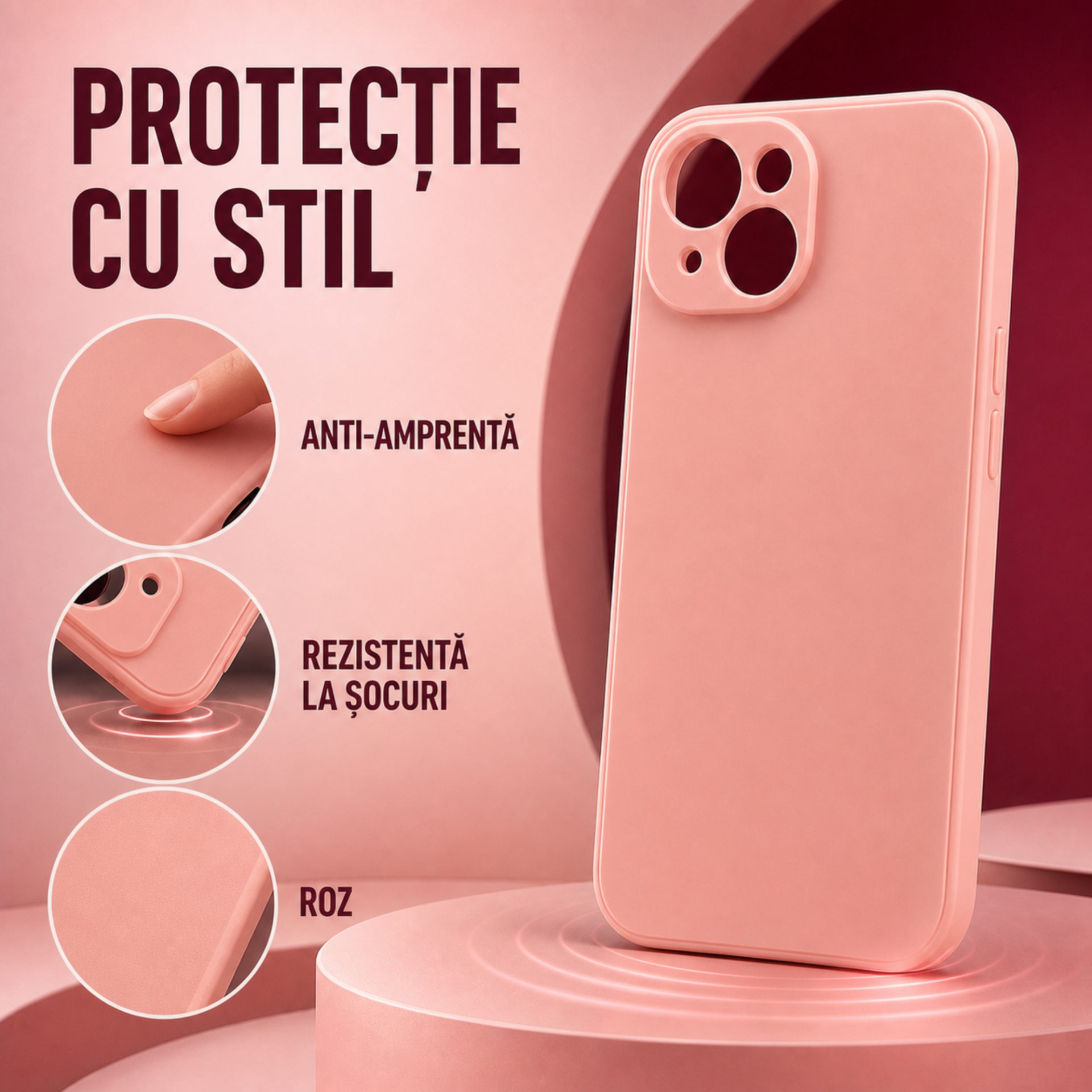 Husă iPhone 15 Flippy protecție cameră