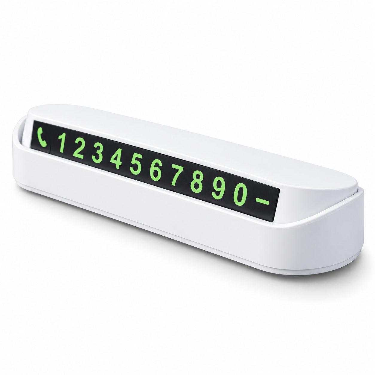 Placuta Auto pentru Parcare Temporara, Flippy, cu Numar de Telefon Ascuns la Cerere, 12 x 3,cm, Alb