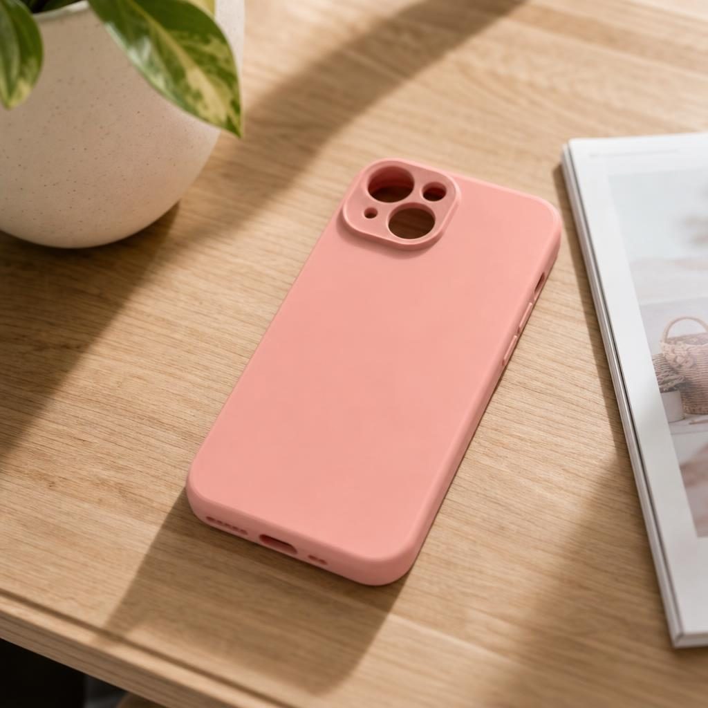 Husă Apple iPhone 15 Flippy roz full view